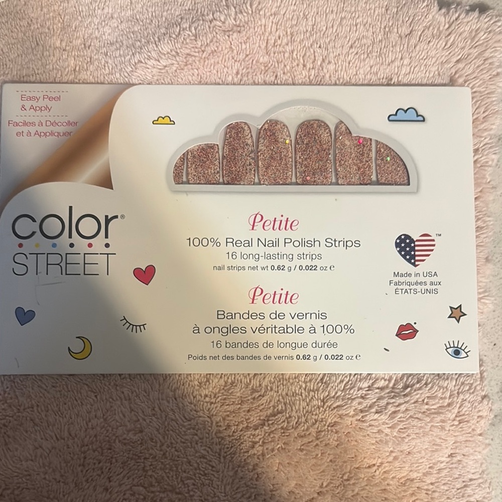 Color Street Petite Nail Strips - Glittering Rose Gold